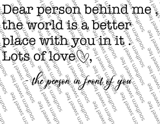 dear person behind me .nas