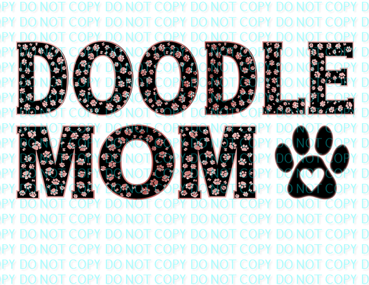 doodle mom paw print font .bnb