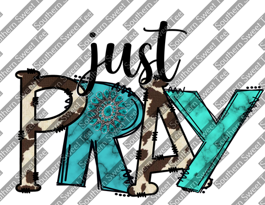 just pray turquoise and cowhide .bnb