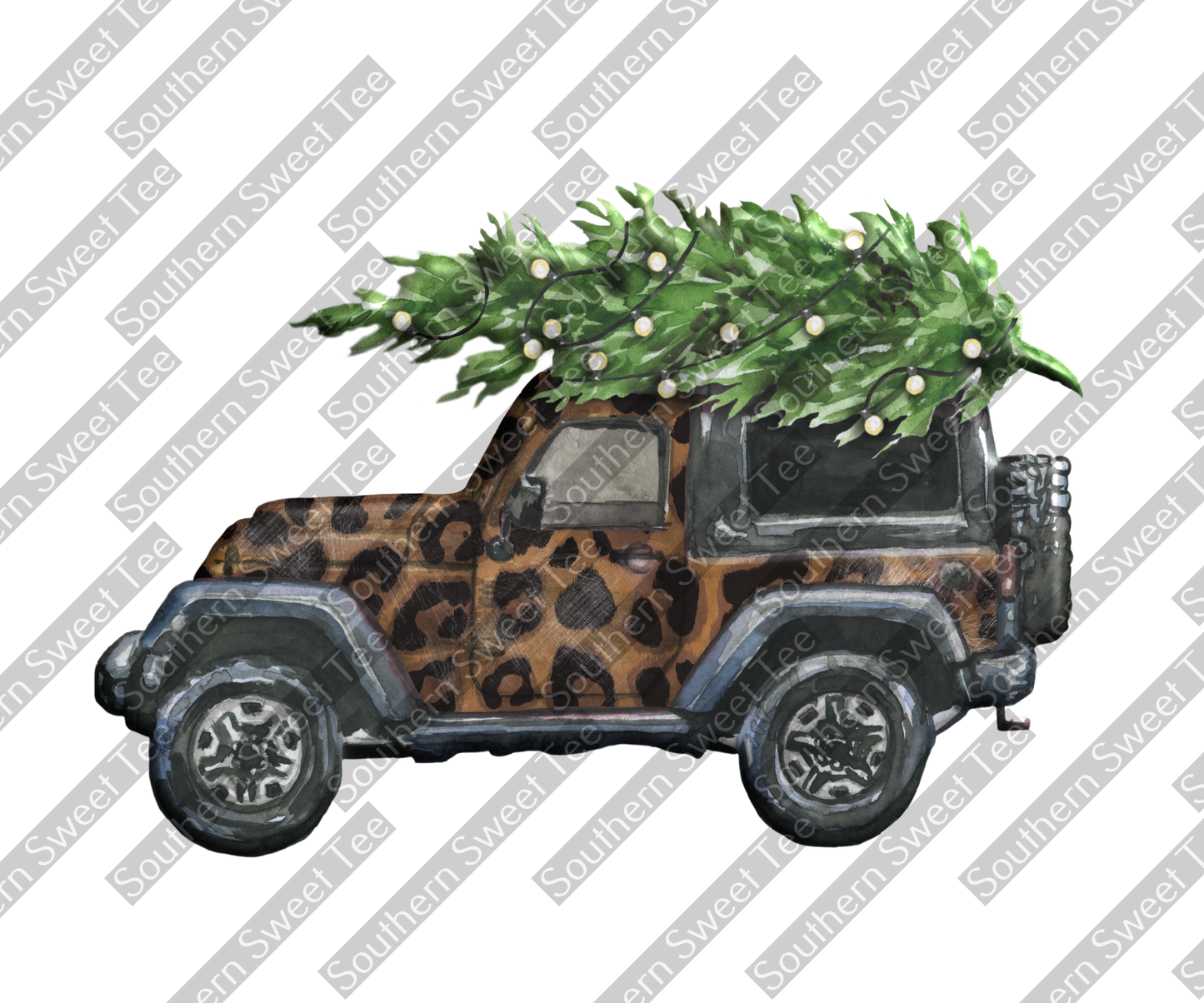 leopard jeep with tree .bnb