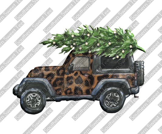 leopard jeep with tree .bnb