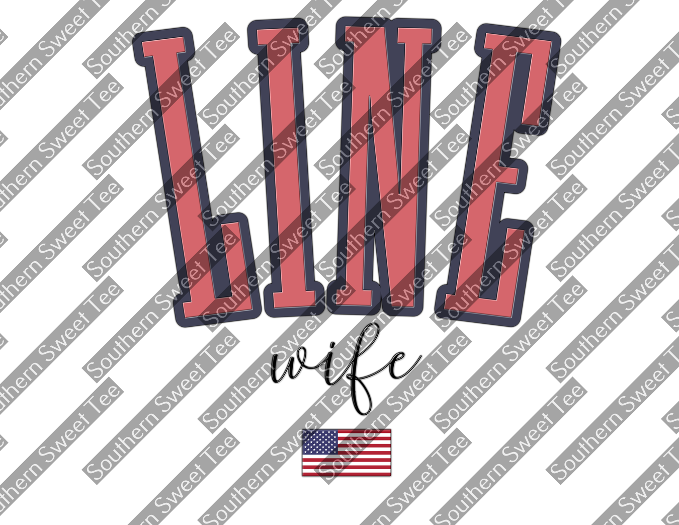 line wife with flag .bnb
