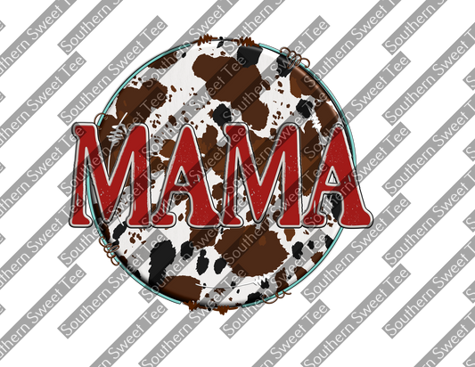 mama cow print circle .bnb