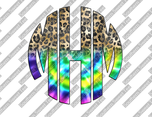 mhm tye dye and leopard monogram .bnb