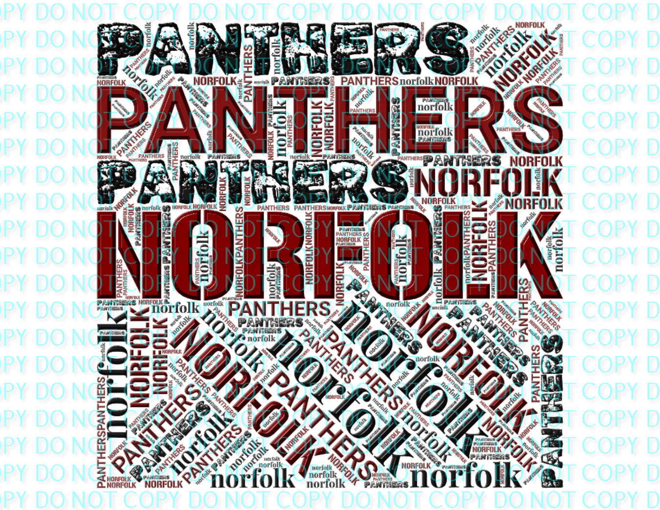 norfolk panthers word art .bnb