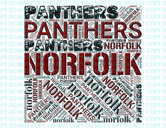 norfolk panthers word art .bnb