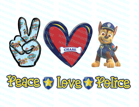 peace love police with chase .bnb