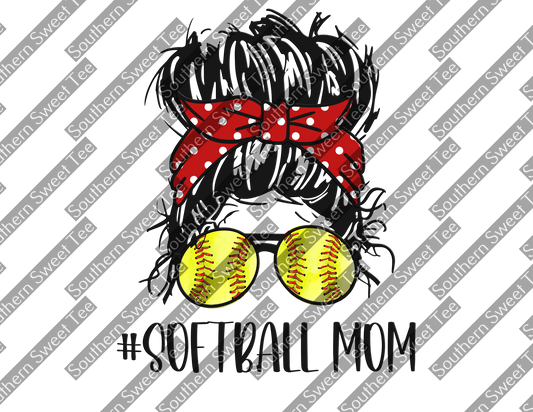 softball mom white polka dots .bnb