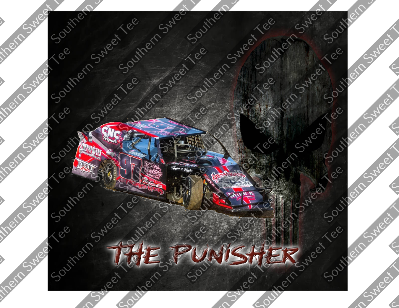 20oz racecar the punisher tumbler .bnb