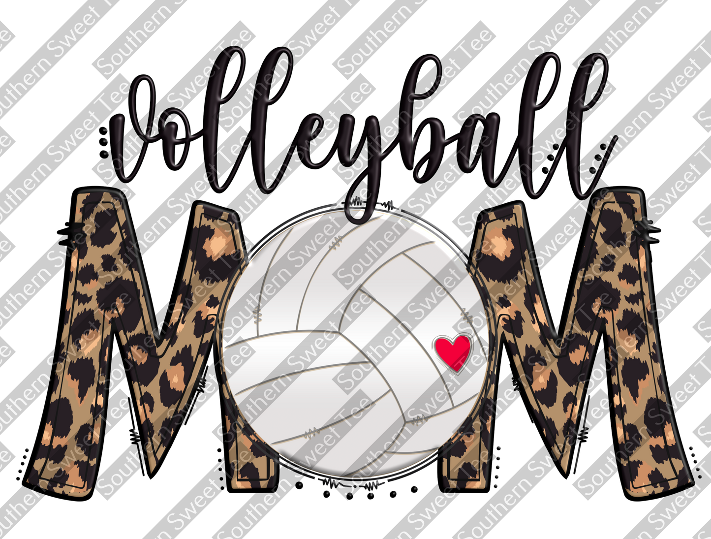 volleyball mom leopard .bnb